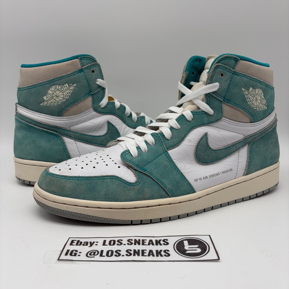 Air Jordan 1 Retro High OG Turbo Green White Grey Mens Size (12555088-311) - Picture 1 of 8